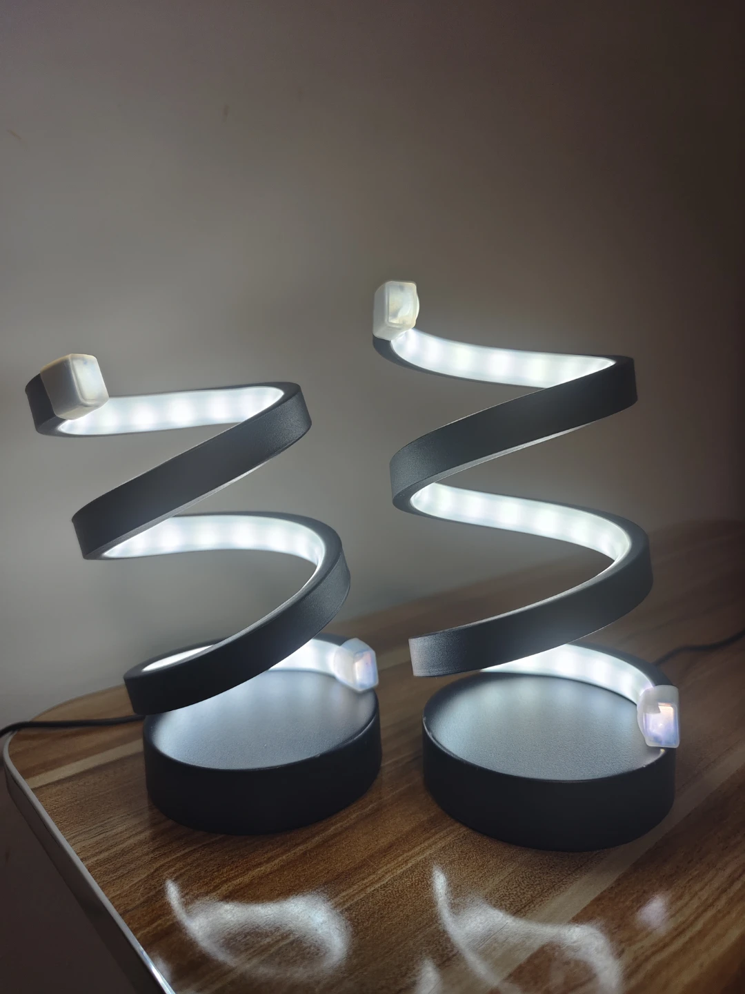 Modern Spiral LED Table Lamps (Set of 2) - photo 2