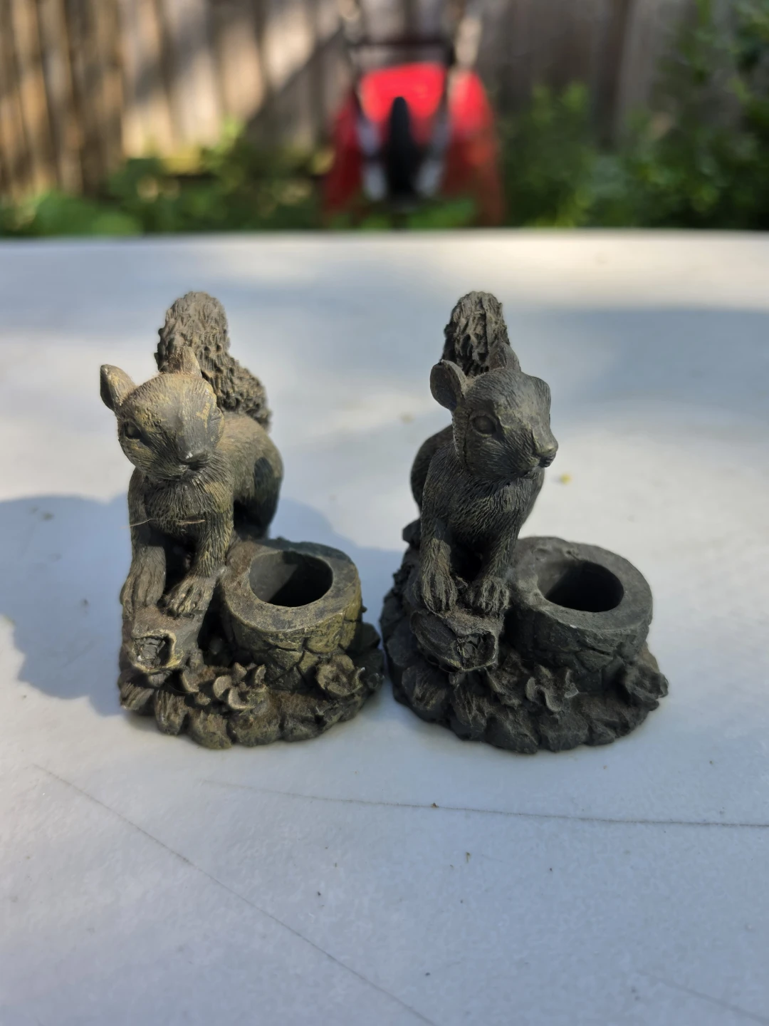 Set of 2 Squirrel Candle Holders