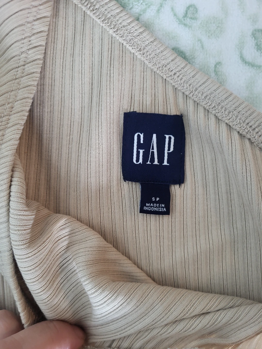 GAP One Shoulder Ribbed Dress Beige maxi small - photo 2