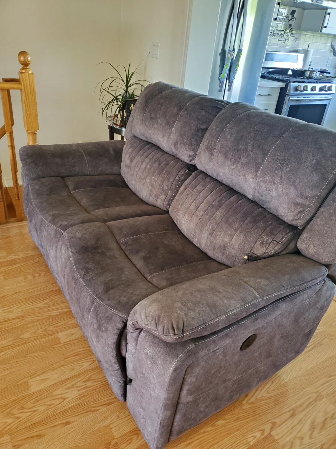 Grey Reclining Loveseat