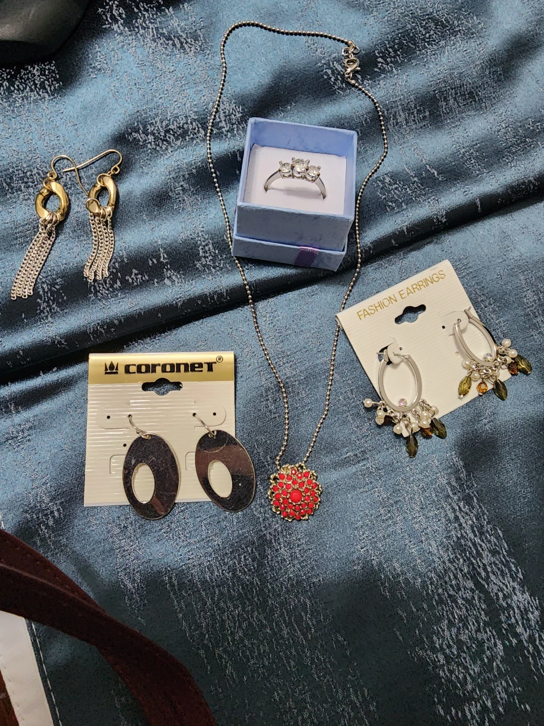 Coronet Earrings, Fashion Earrings, Necklace and Ring Set