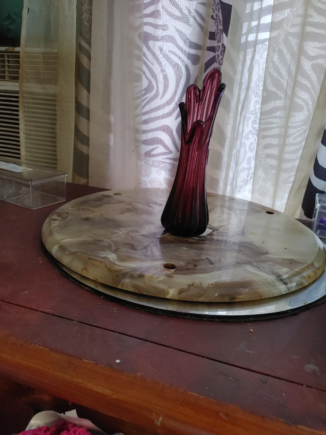 Decorative purple collectors  Glass Vase