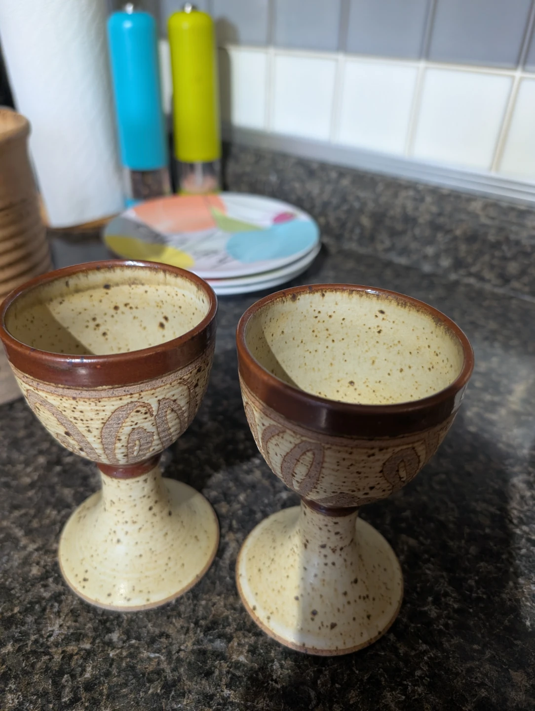 Pottery goblets