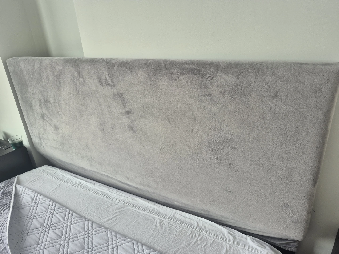 Grey Tufted Headboard  & Cover - photo 3