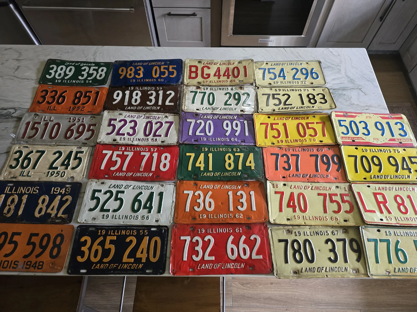 Collection of Illinois License Plates