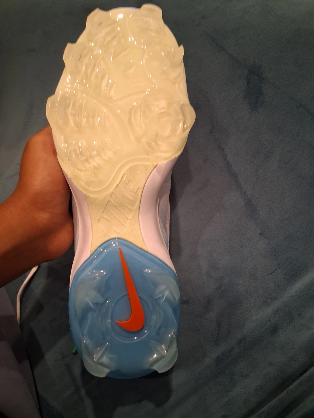 Nike Golf Shoes - White/Blue Size 11 - photo 2