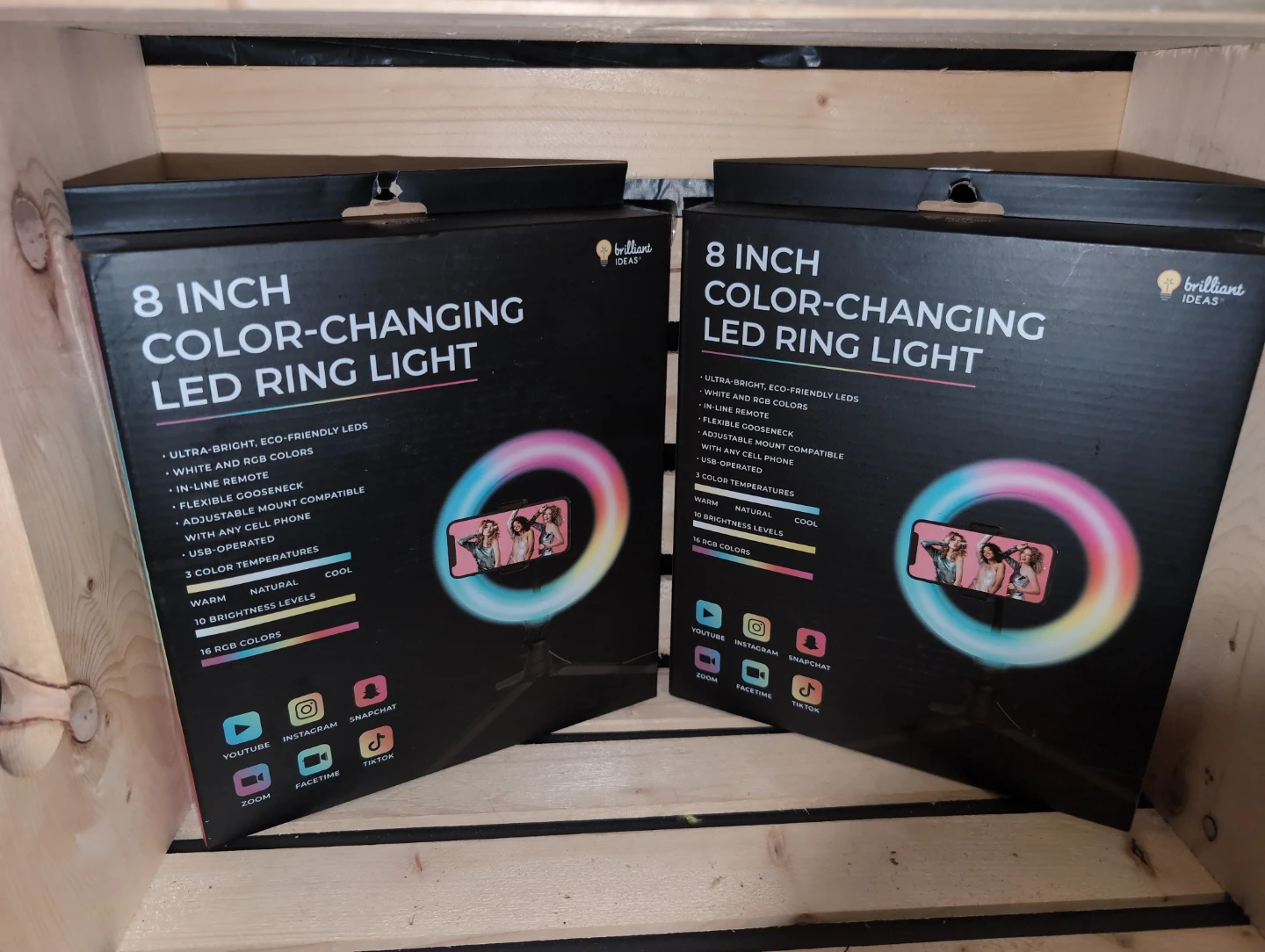 Brilliant Ideas 8 Inch Color-Changing LED Ring Light (PAIR)
