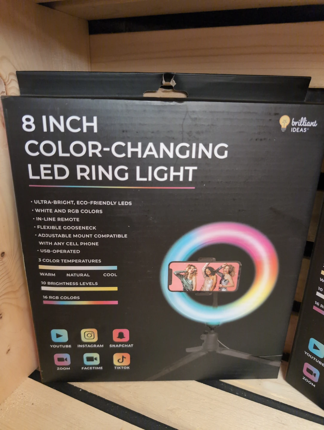 Brilliant Ideas 8 Inch Color-Changing LED Ring Light (PAIR) - photo 2