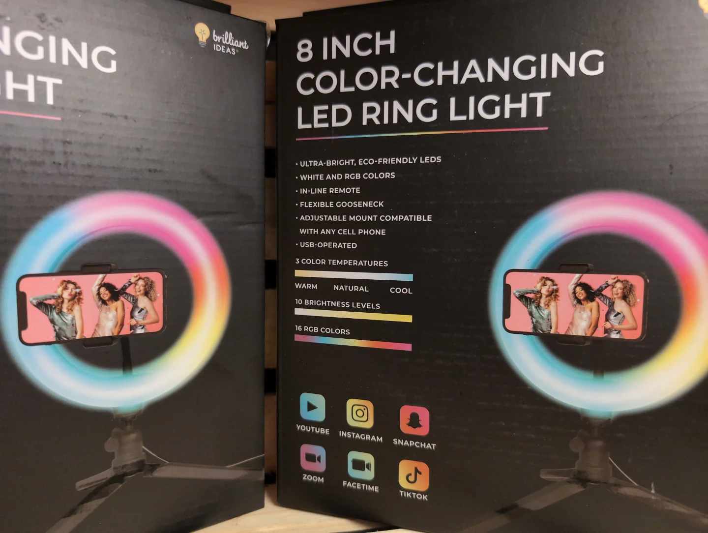 Brilliant Ideas 8 Inch Color-Changing LED Ring Light (PAIR) - photo 4