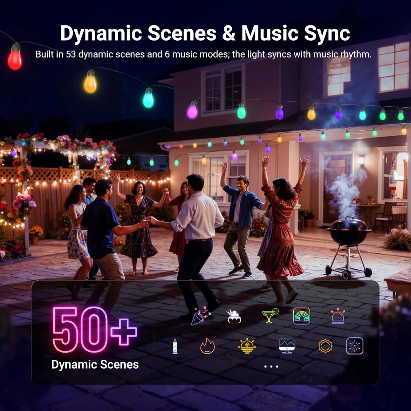 NEEWER 96ft RGBW Smart LED String Lights - photo 3