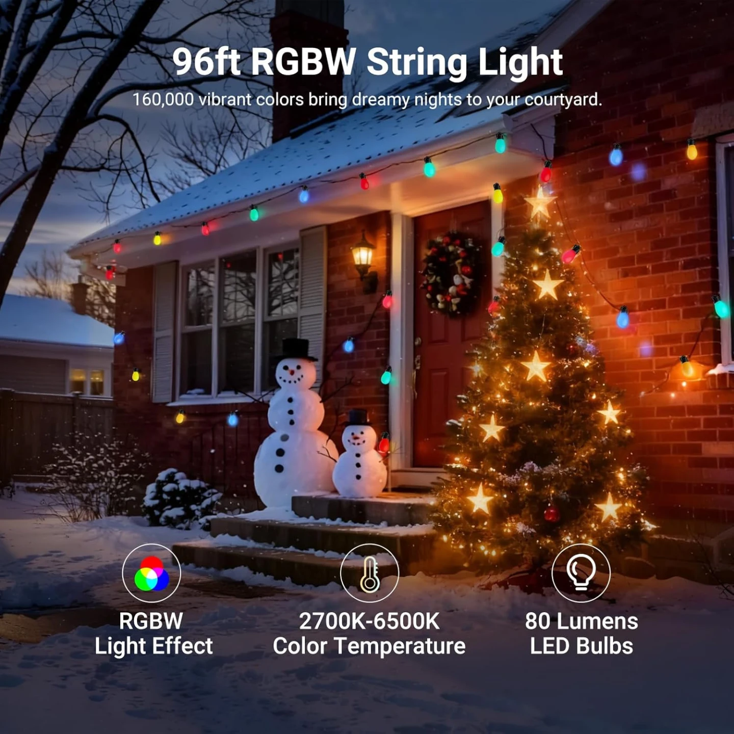 NEEWER 96ft RGBW Smart LED String Lights - photo 5