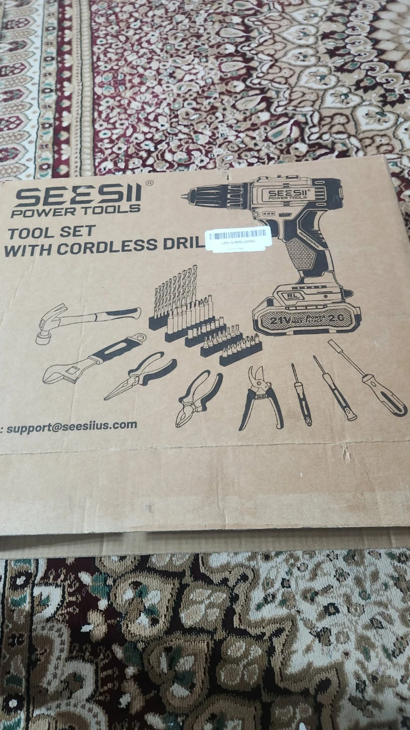 SEESII Power Tools Tool Set with Cordless Drill - photo 2