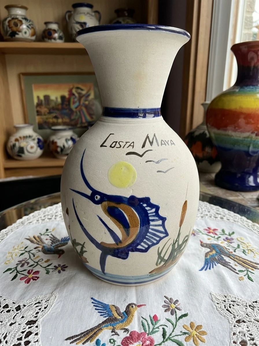 Costa Maya Vase with Marlin Design