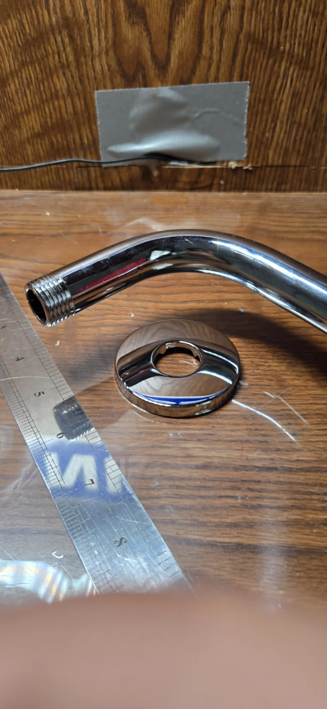 Chrome Shower Arm with Flange - photo 3