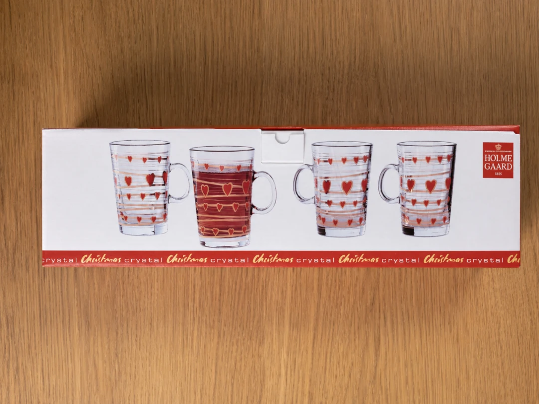 Holmegaard Christmas Crystal Mugs Set