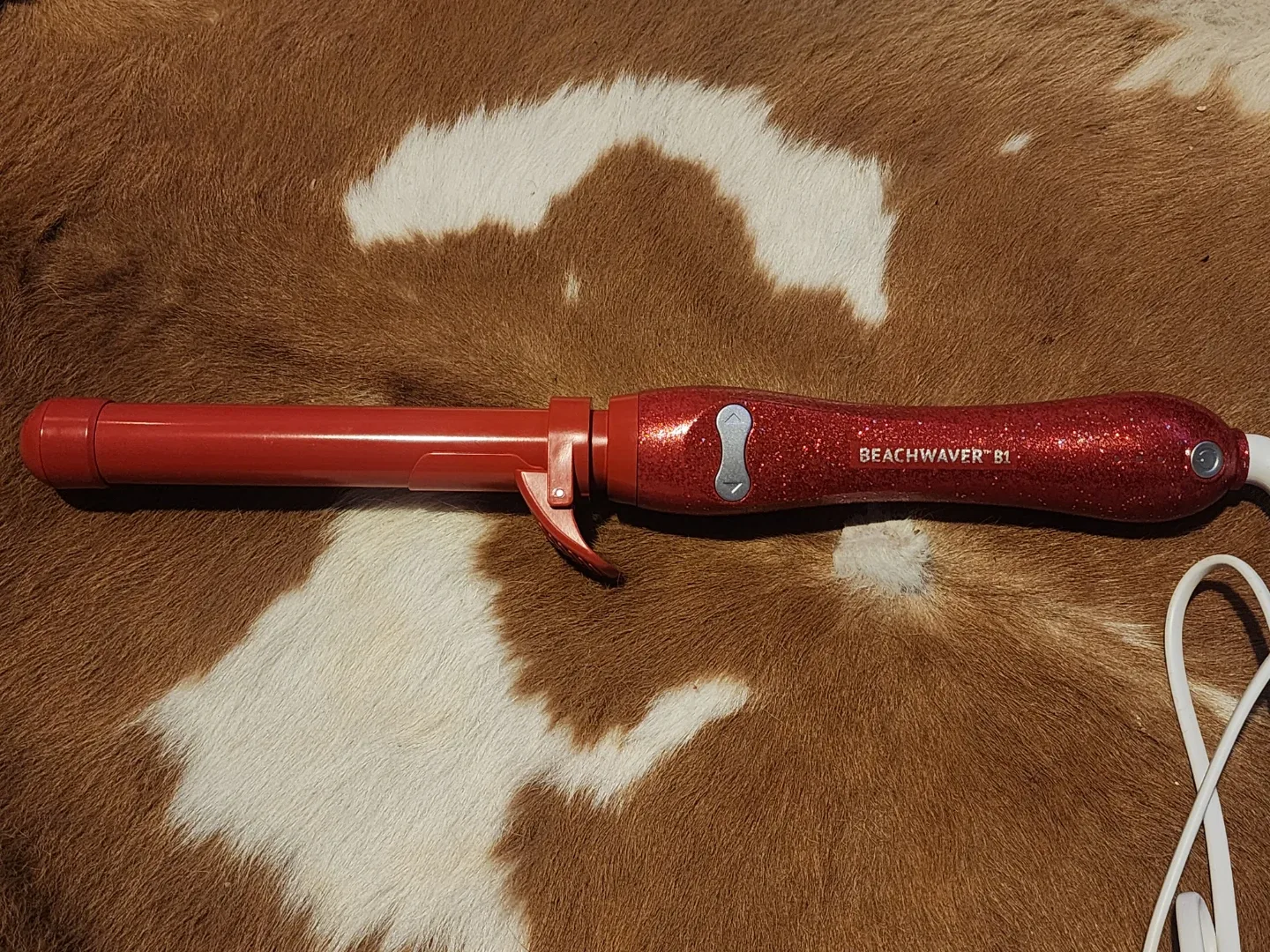 Beachwaver B1 Rotating Curling Iron - Red Glitter
