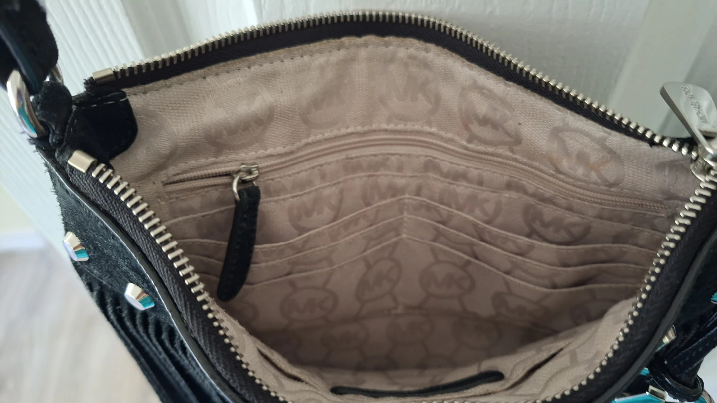 Michael Kors Black Suede Fringe Crossbody Bag - photo 3