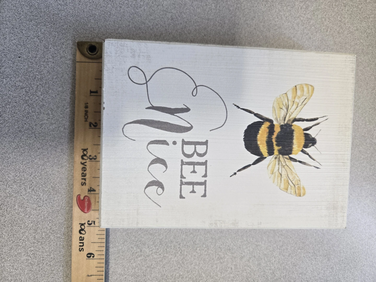 Bee Nice Wood Sign - photo 2