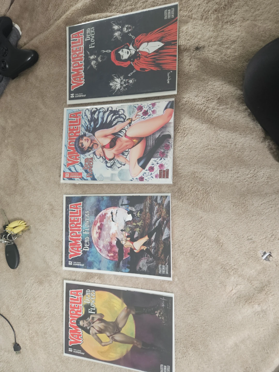Vampirella Dead Flowers Comic Book 4 part set