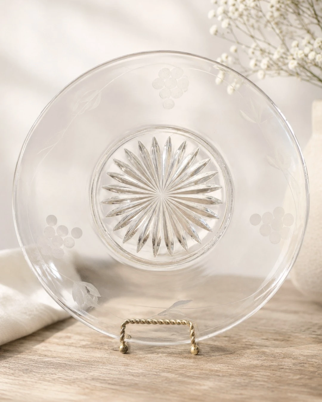 Vintage Heisey glass plates
