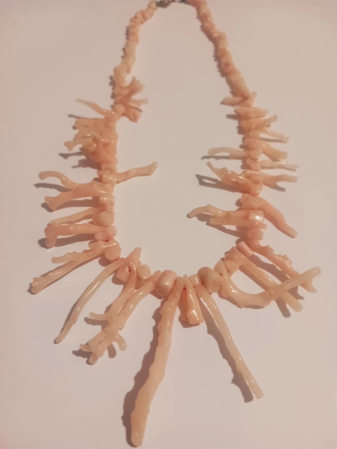 Beautiful Vintage Pink Branch Coral Necklace