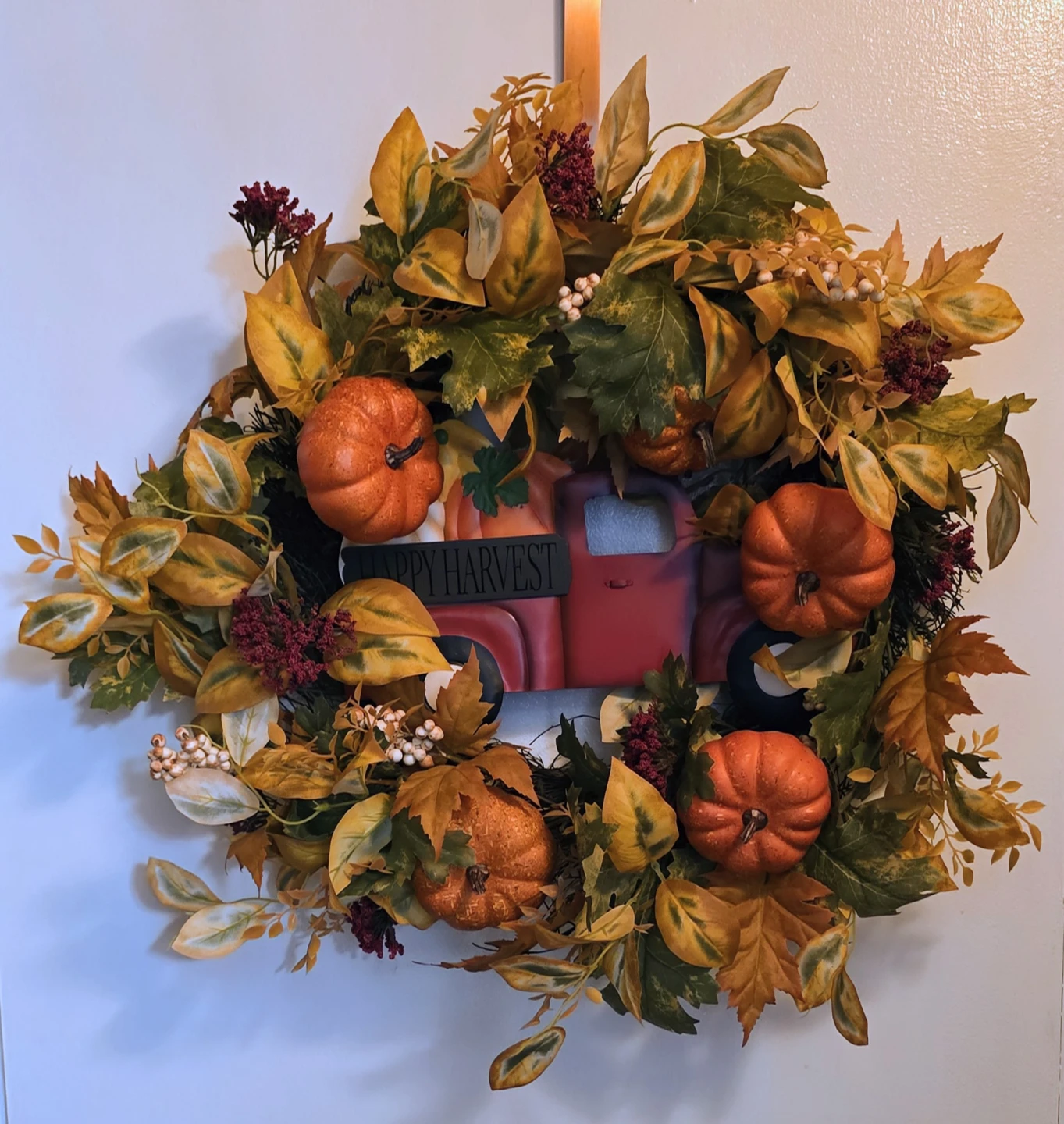 Fall Happy Harvest Truck Wreath