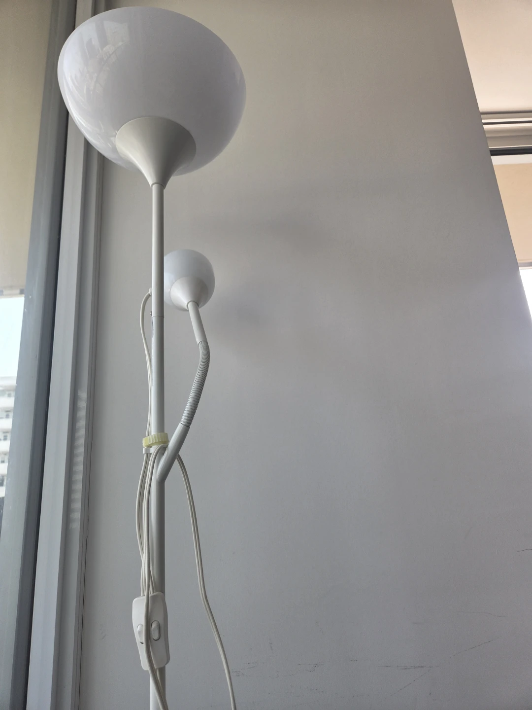 White Floor Lamp with Adjustable Reading Light - photo 3