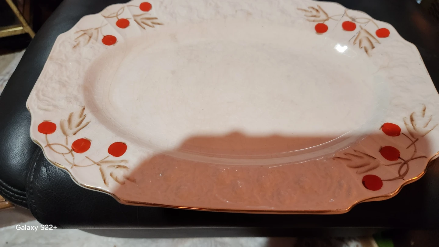 Extreamily rare! Myott.son platter plate in ripe cherry - photo 2