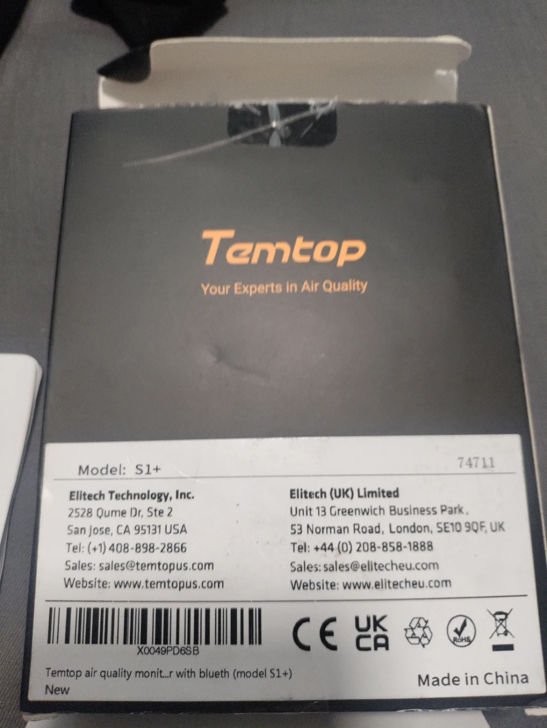 Temtop S1+ Air Quality Monitor - photo 2