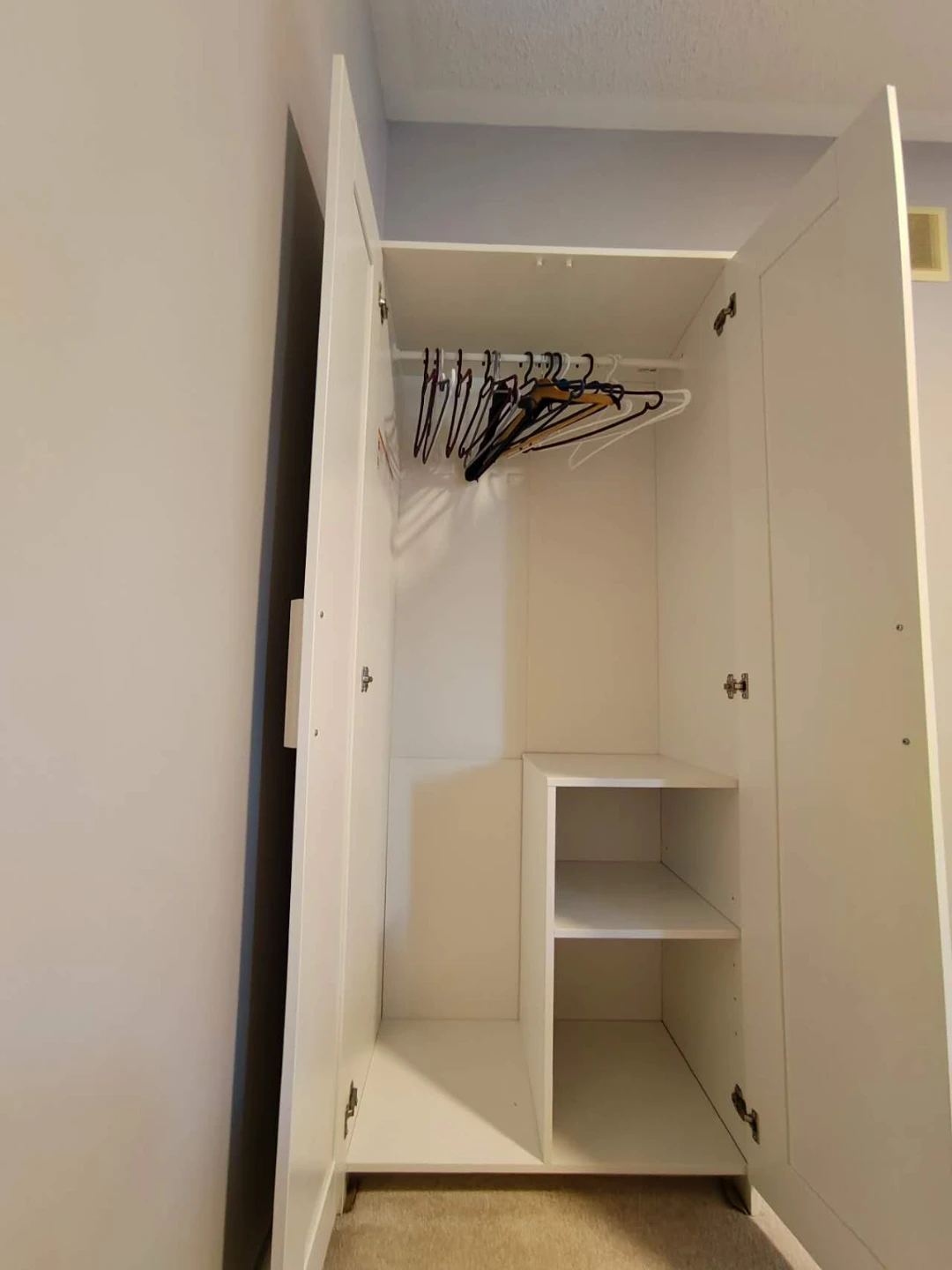 White Wardrobe with Shelves - photo 2