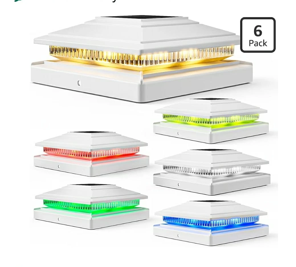 JOFIUS Solar Post Lights - 6 Pack