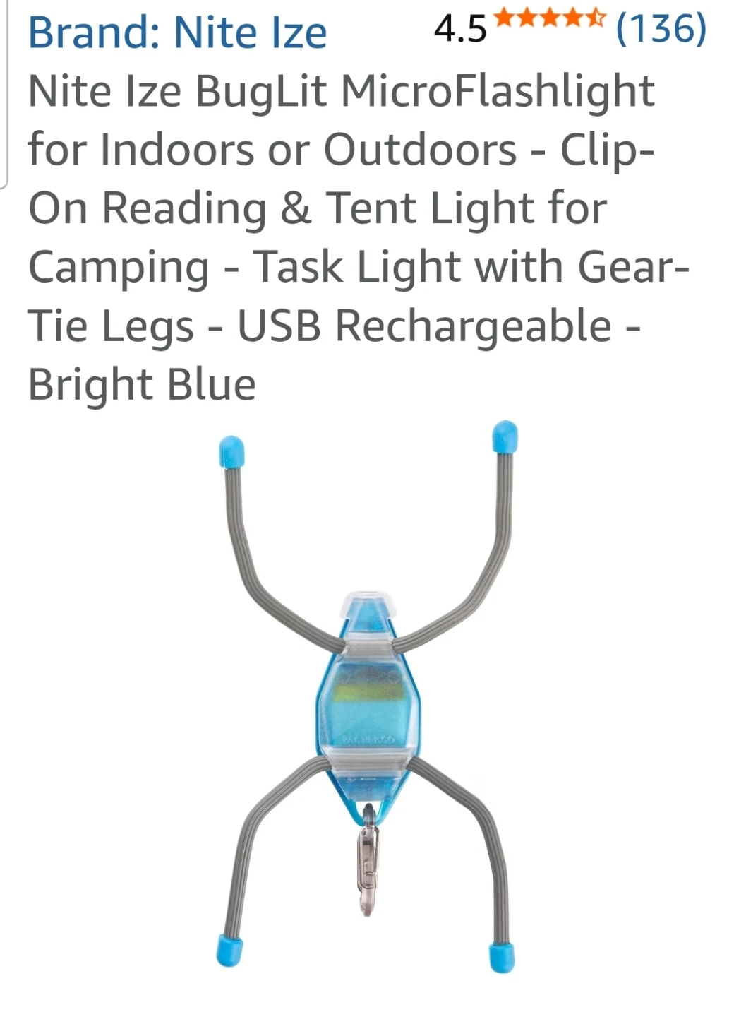 Nite Ize BugLit MicroFlashlight - Bright Blue - photo 4