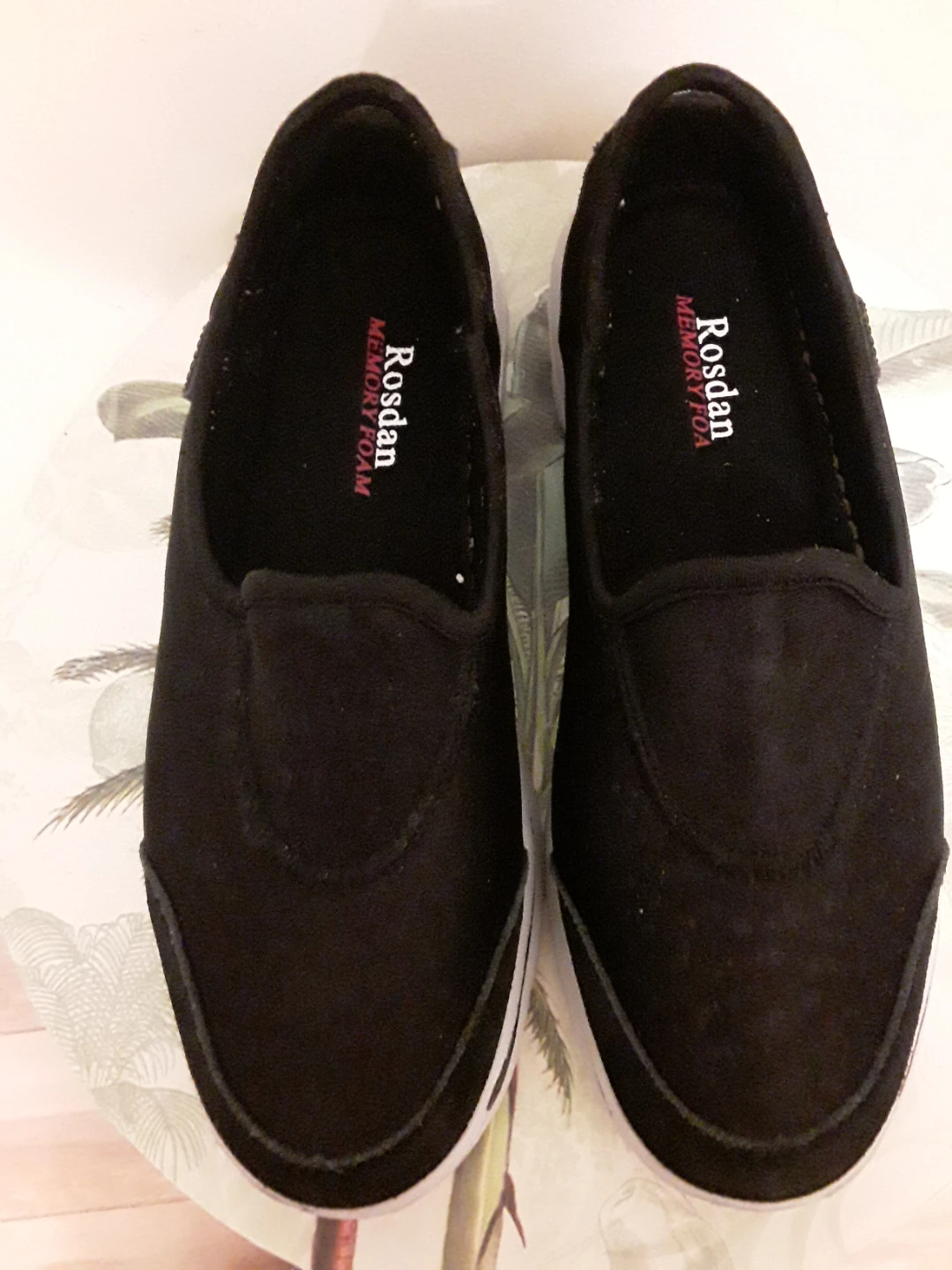 Rosdan Black Memory Foam Slip-On Shoes - Size 37 - photo 2