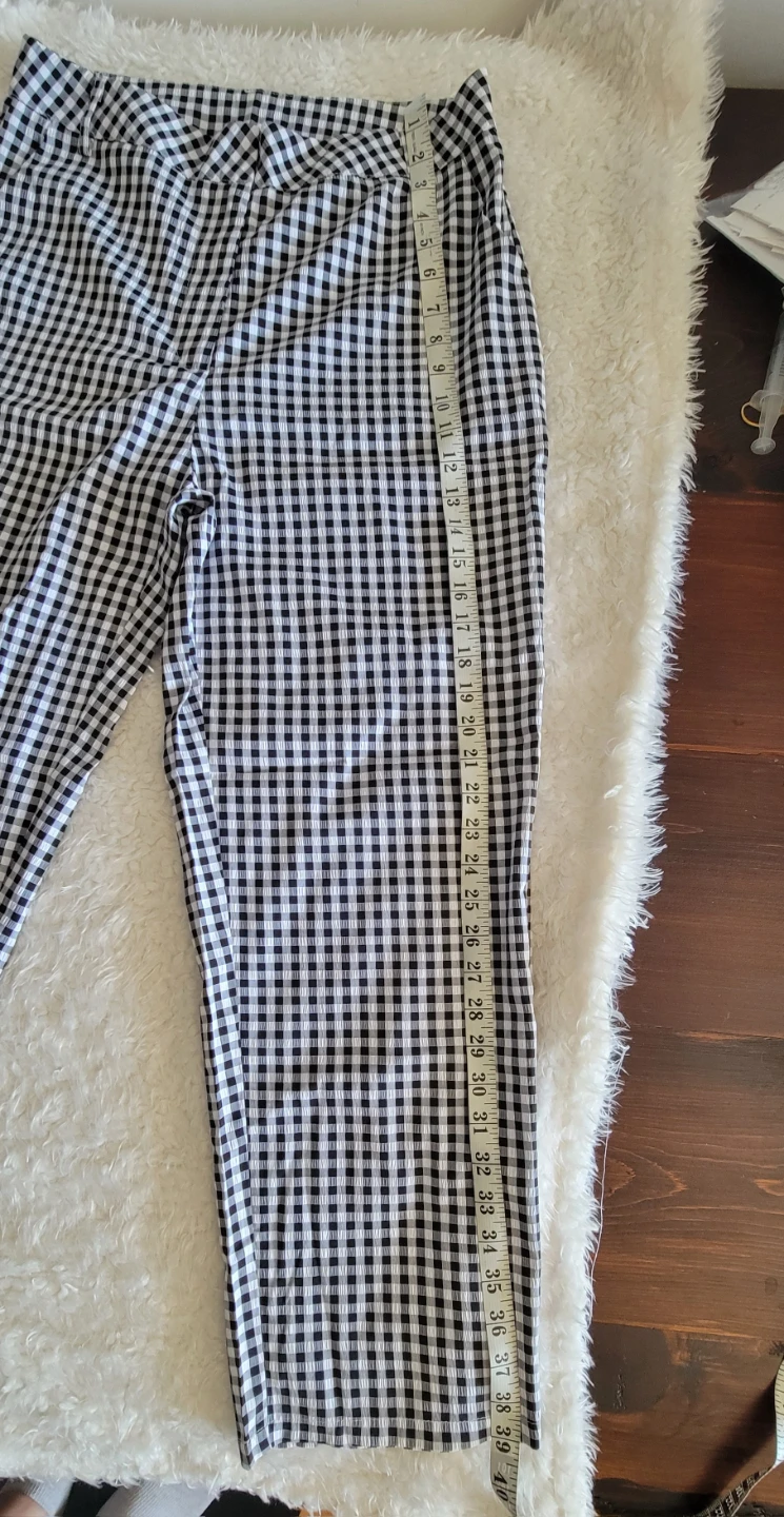 Straight Leg Tailored Gingham Trouser Pants Y2K 90s - photo 2