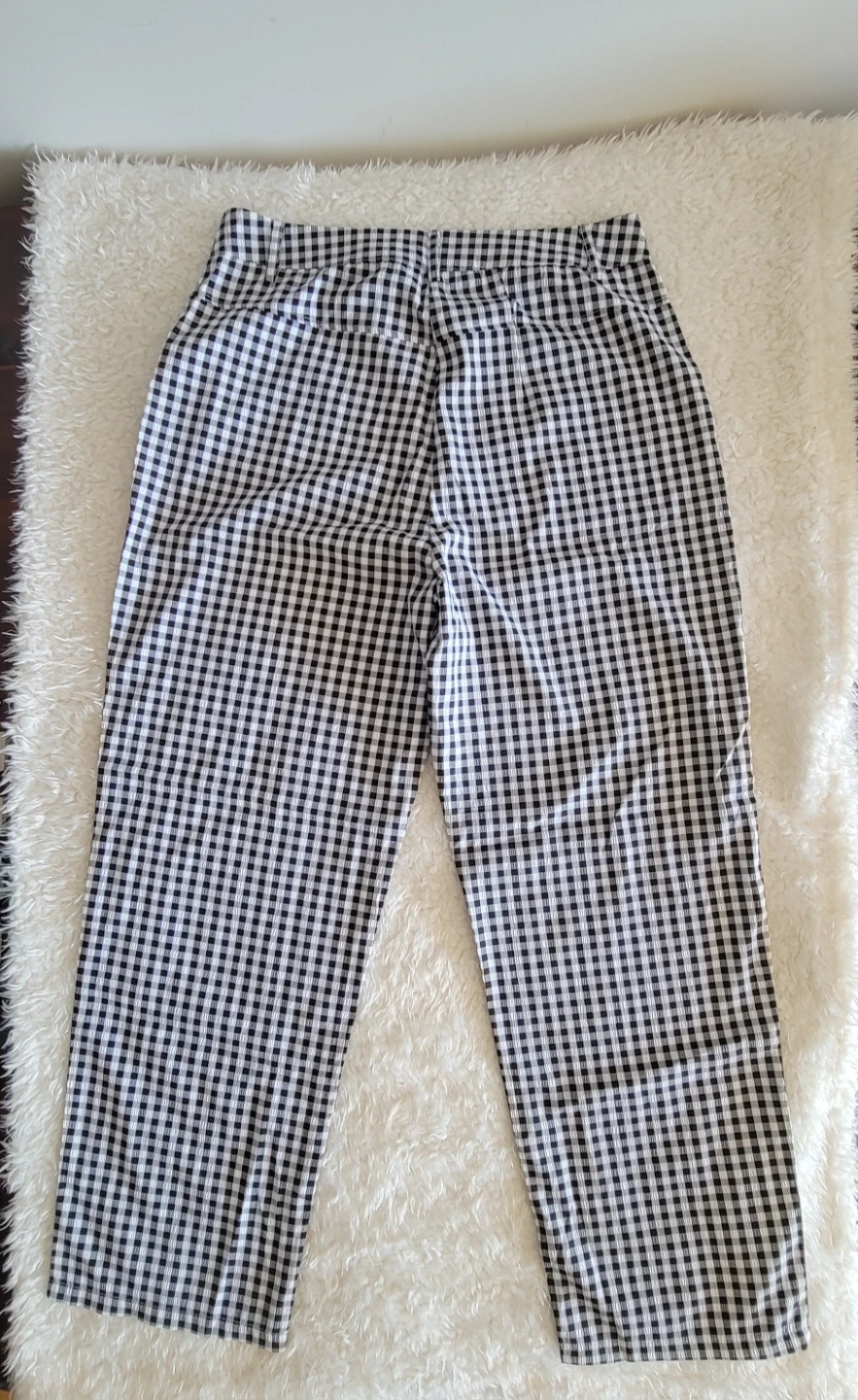 Straight Leg Tailored Gingham Trouser Pants Y2K 90s - photo 4