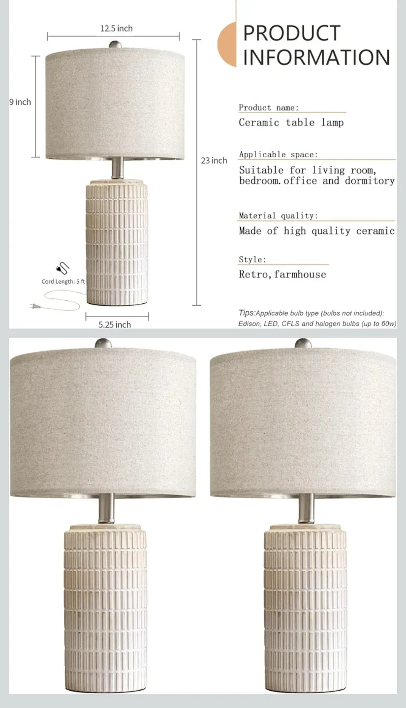 BRAND NEW Ceramic Table Lamps - photo 3