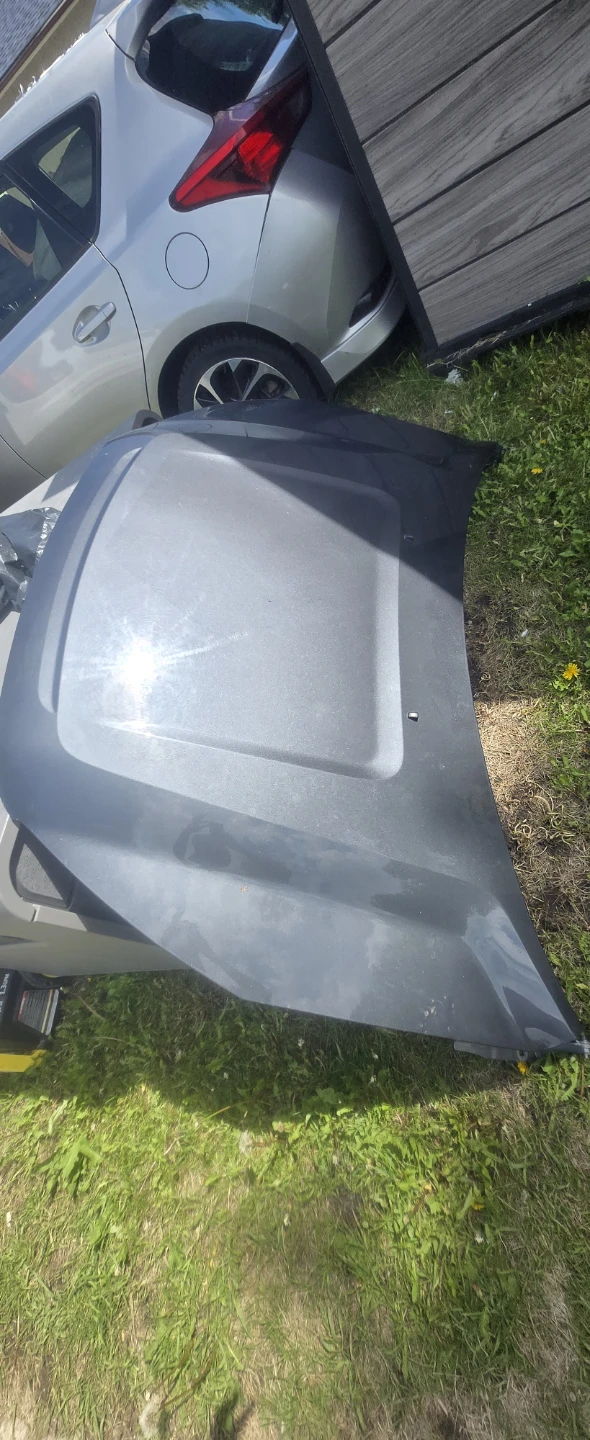 Dark Grey Car Hood