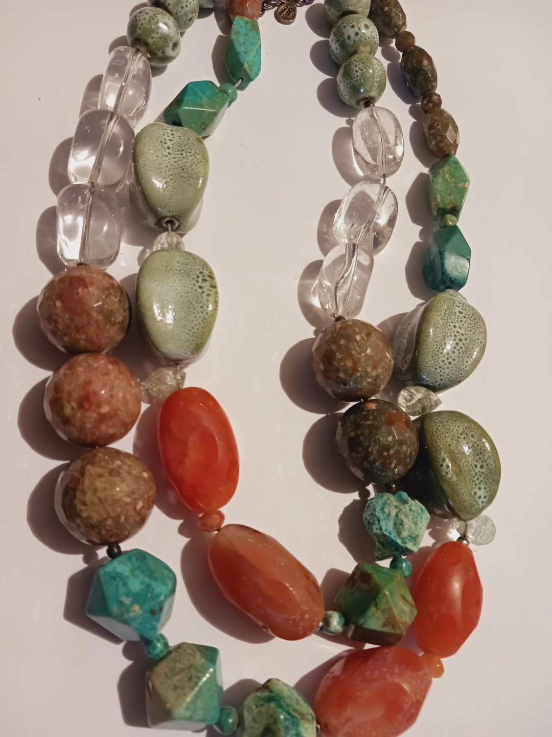 BARSE 925 SIGNED STERLING MULTI GEMSTONES NECKLACE - photo 4