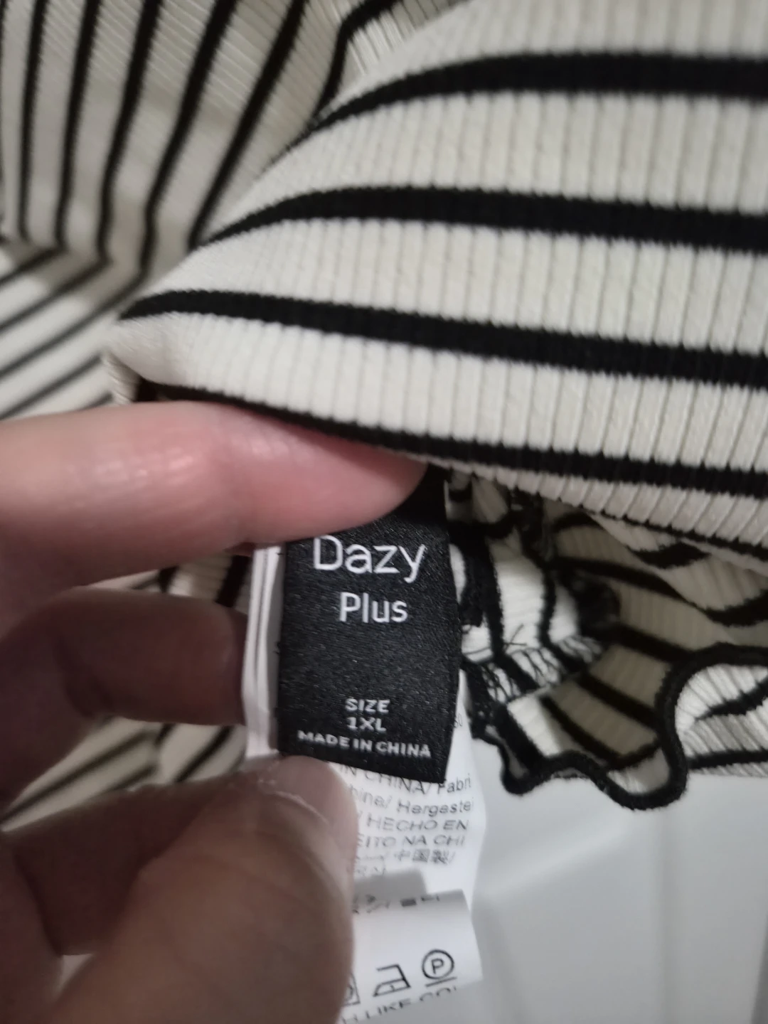 DAZY Plus Striped Long Sleeve Top - photo 4