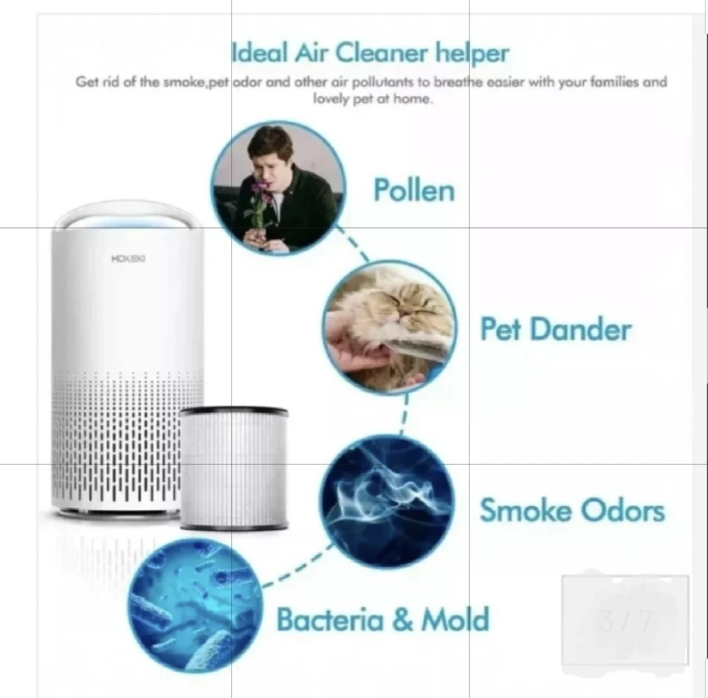 HOKEKI Compact Hepa Air Purifier for Room Up To 1095 Ft - photo 2