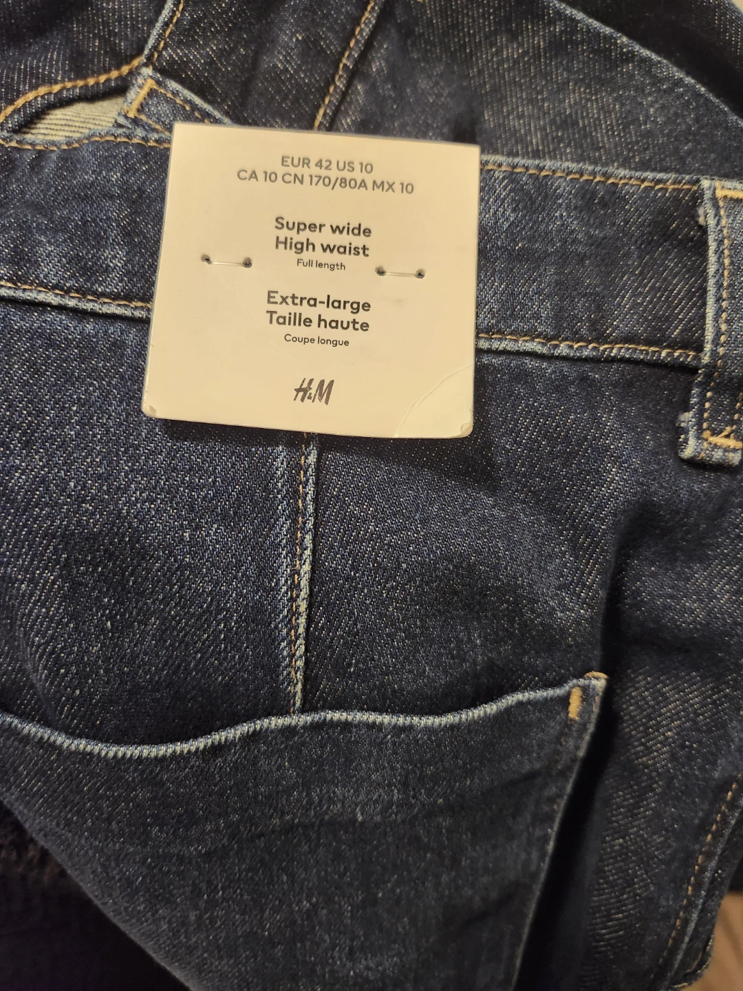 New H&M Super Wide High Waist Jeans ⚽
