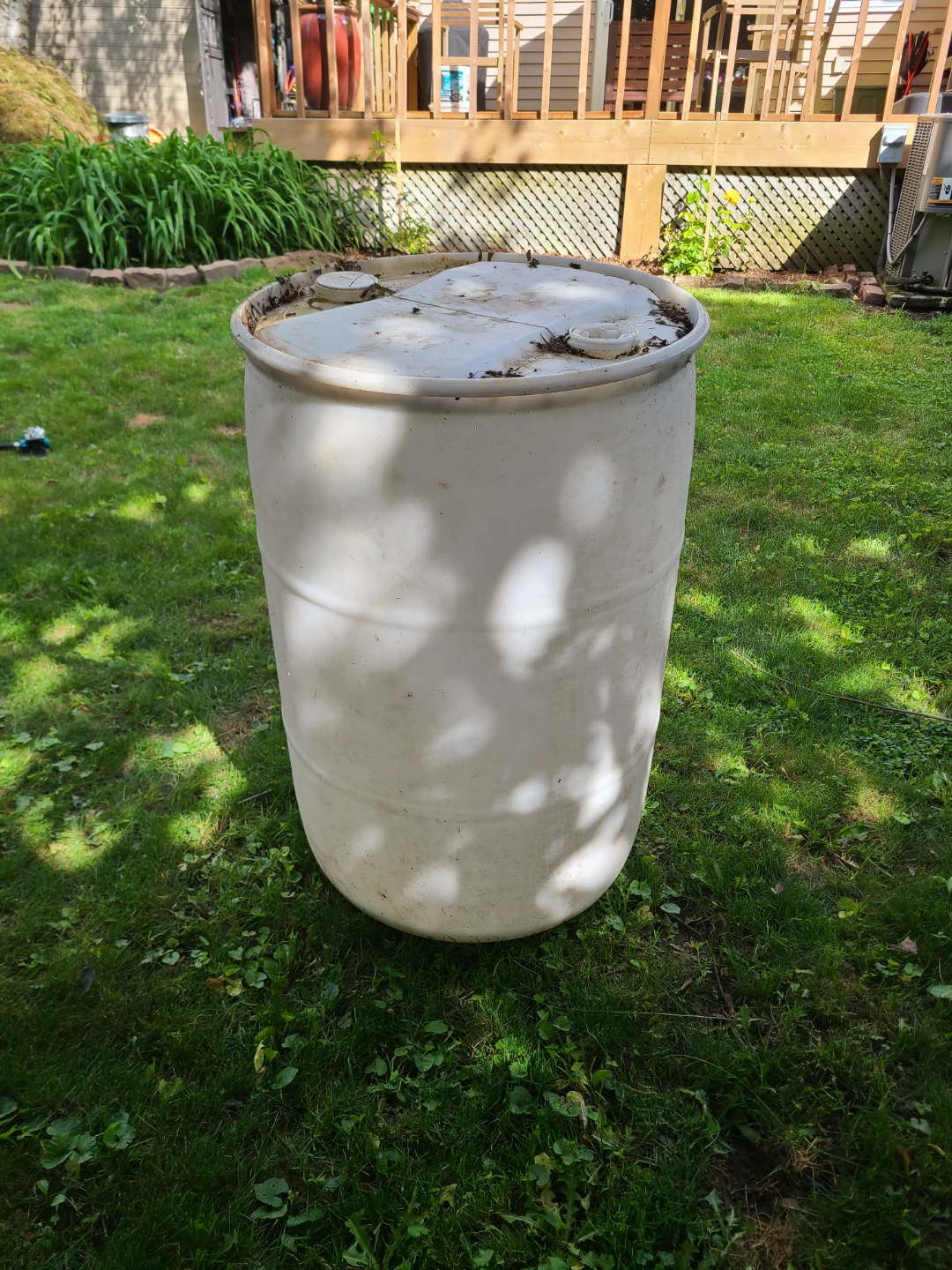 White Plastic Drum Barrel