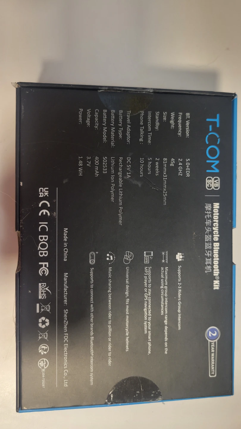 FreedConn T-COM VB SC Motorcycle Bluetooth Helmet Headset - photo 2
