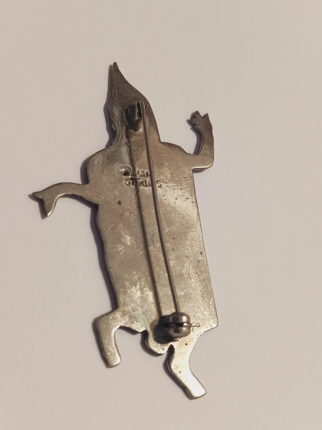 Siam NielloThai Dancer Sterling Silver 925 Stamped Brooch - photo 5