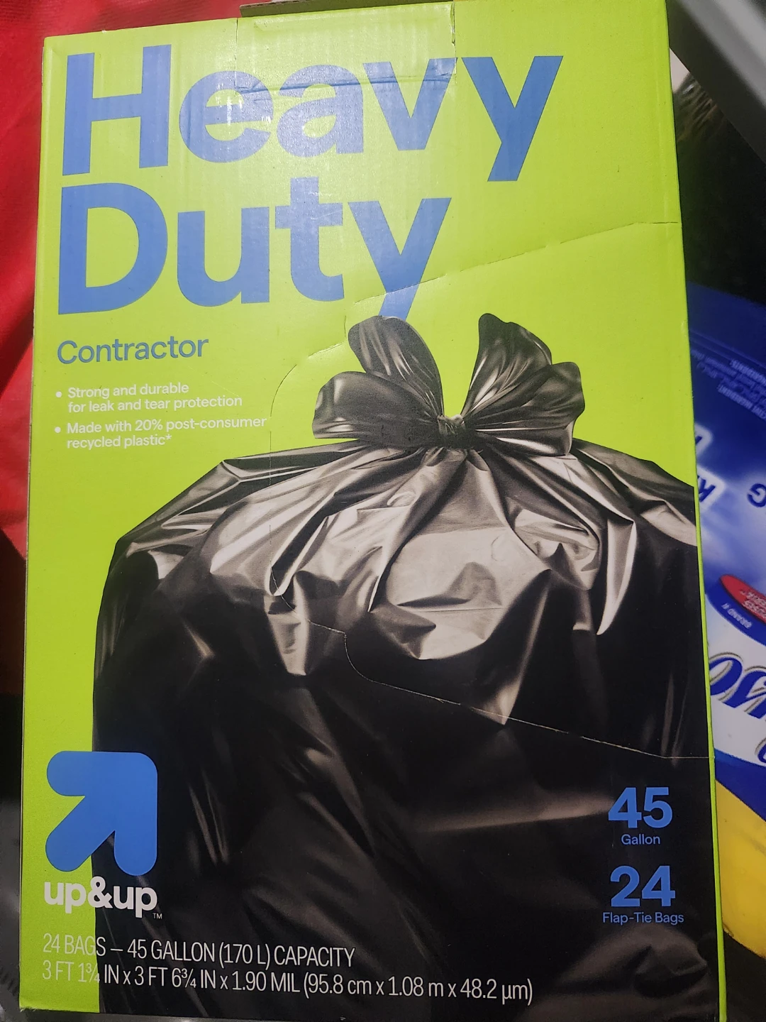 Up & Up Heavy Duty Contractor Trash Bags - 45 Gallon, 24 Count