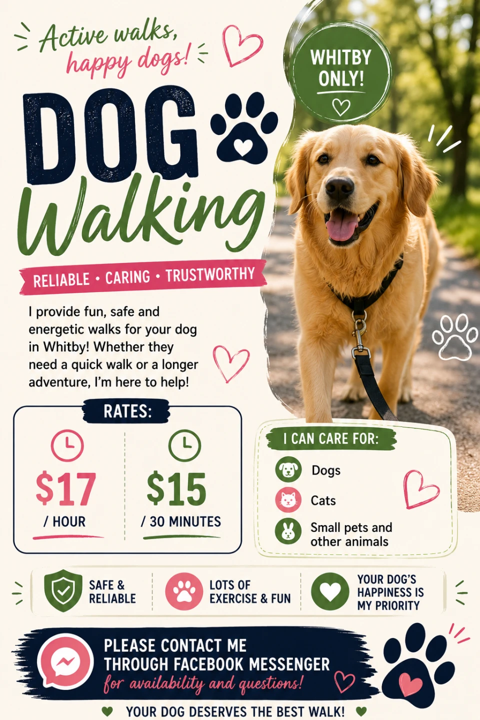 Dog Walking Services - Whitby Only