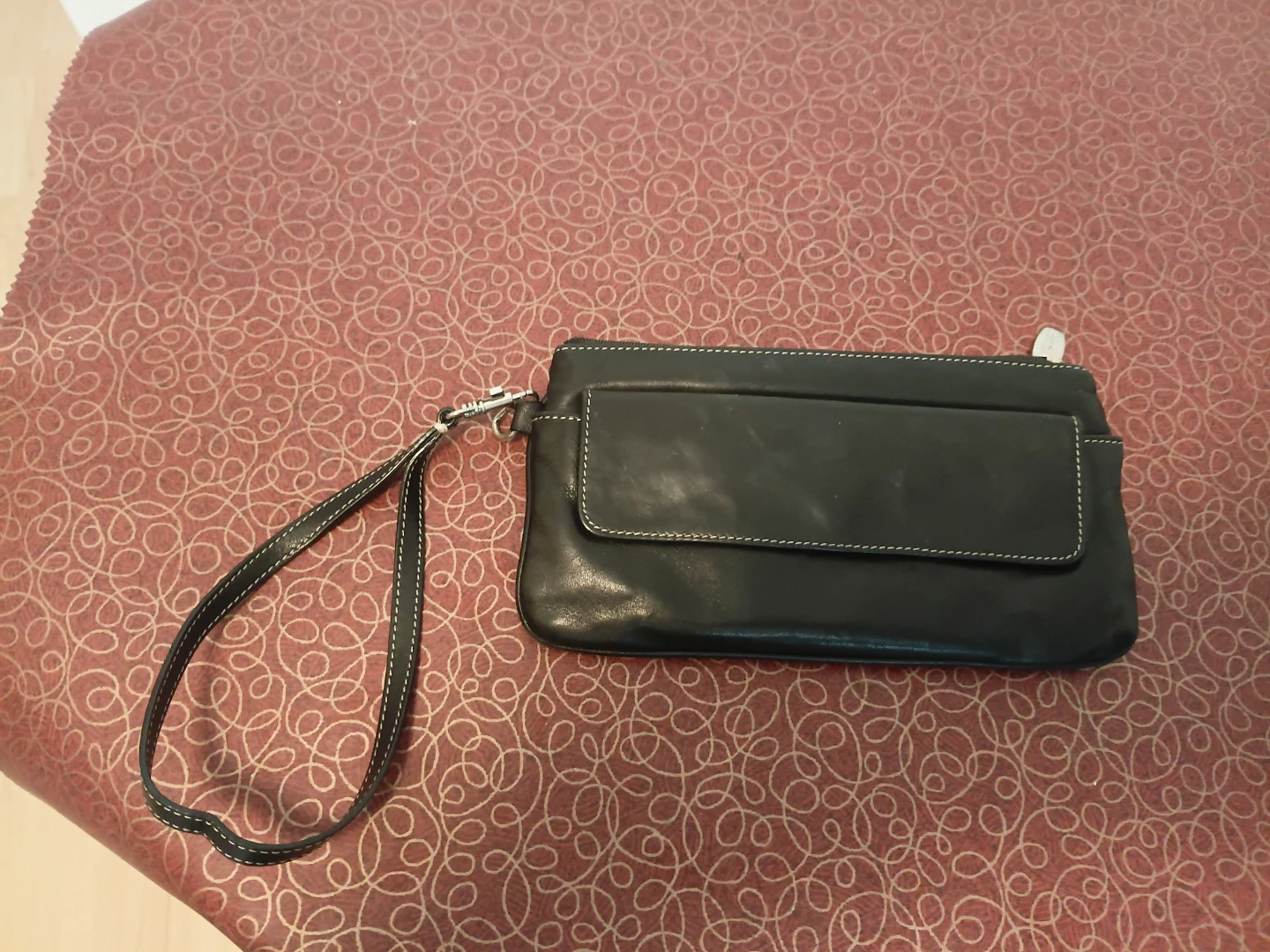 Fossil Black Leather Wristlet Clutch - photo 3