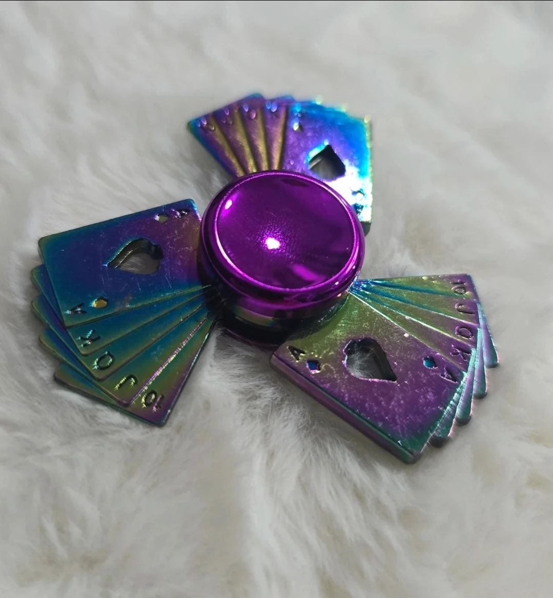 Rainbow Metal Fidget Spinner, Toys Anxiety Relief - photo 2
