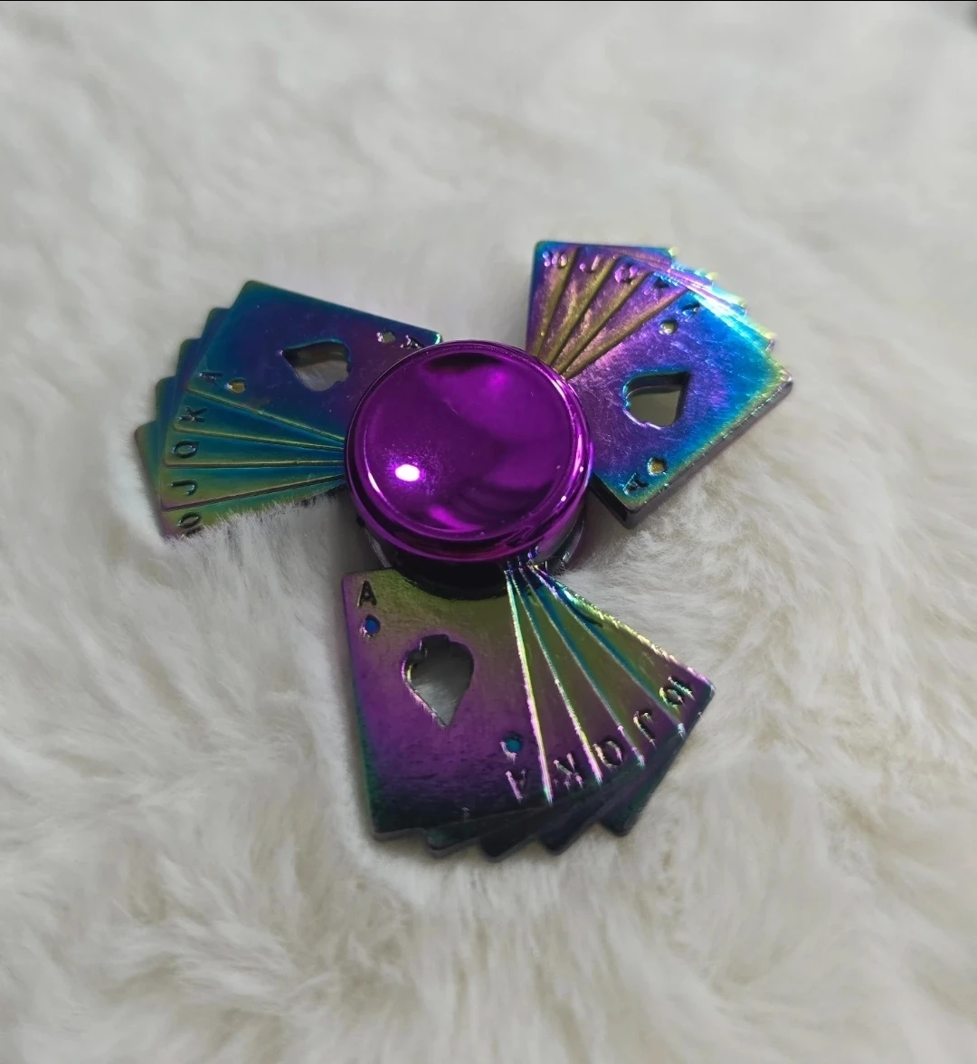 Rainbow Metal Fidget Spinner, Toys Anxiety Relief - photo 4