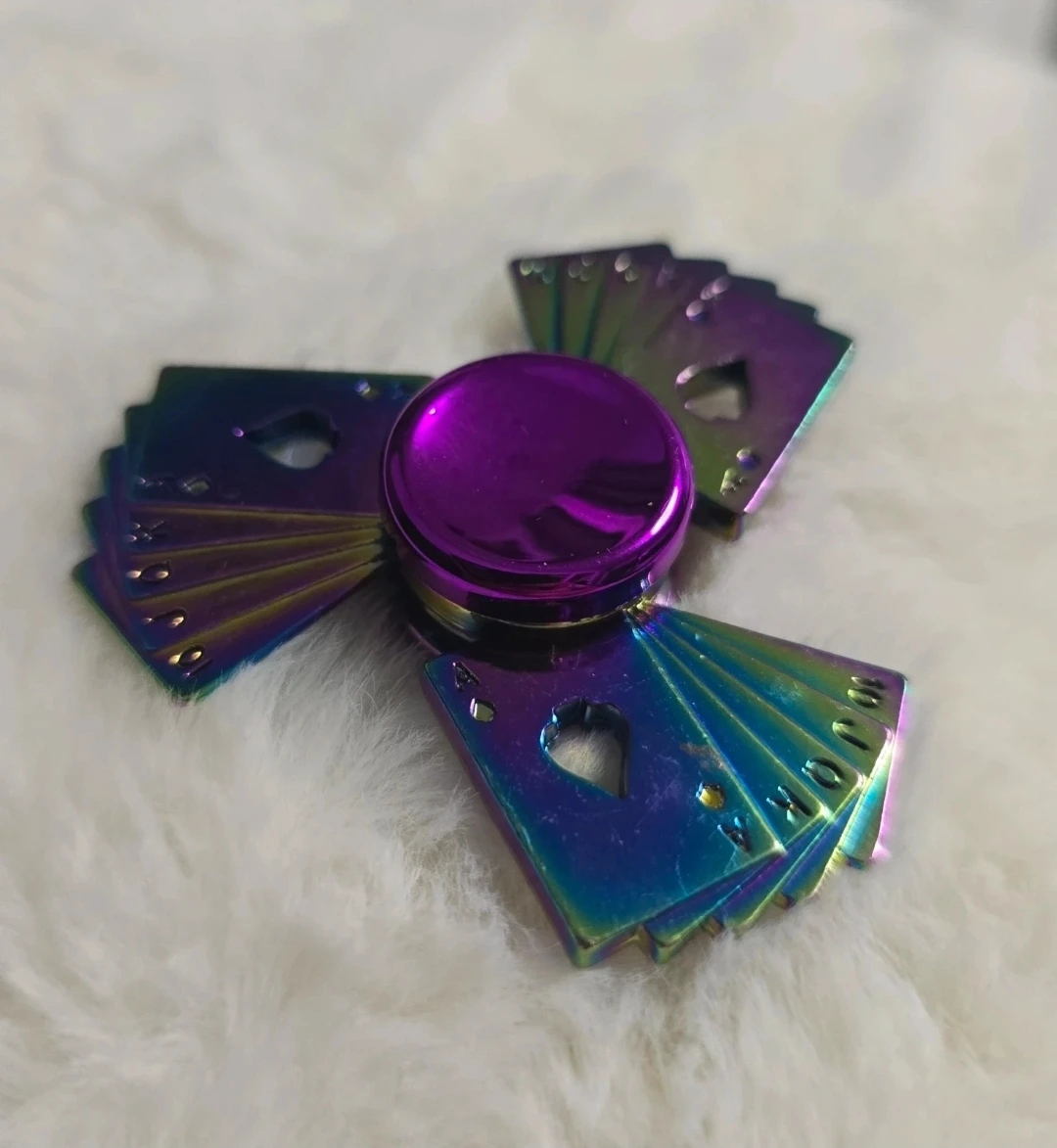 Rainbow Metal Fidget Spinner, Toys Anxiety Relief - photo 5
